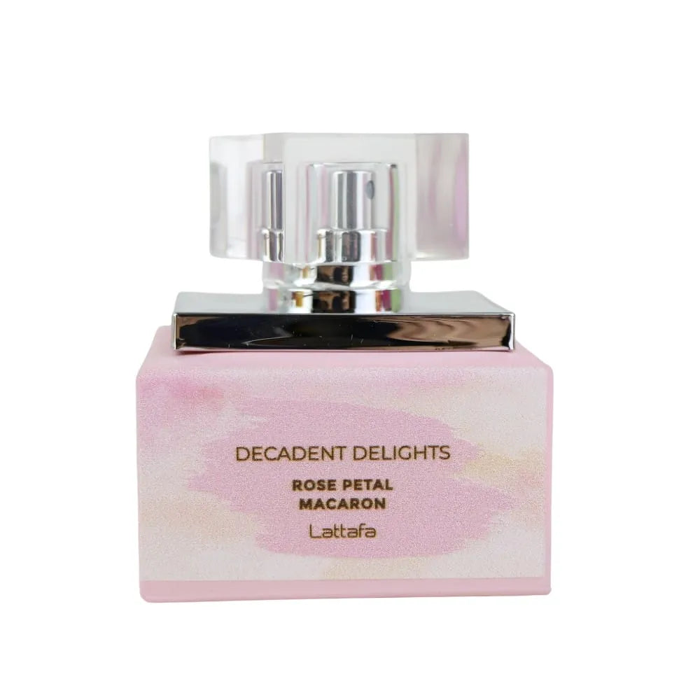 LATTAFA DECADENT DELIGHTS ROSE PETAL MACARON
