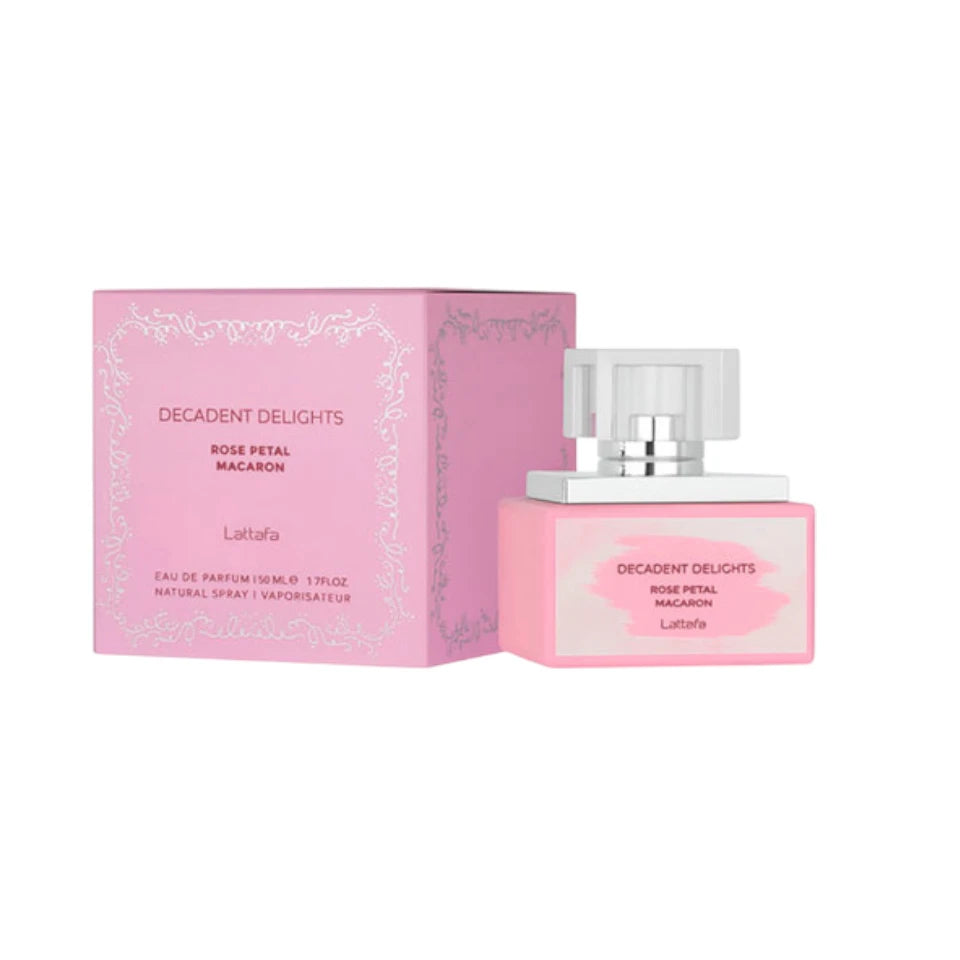 LATTAFA DECADENT DELIGHTS ROSE PETAL MACARON